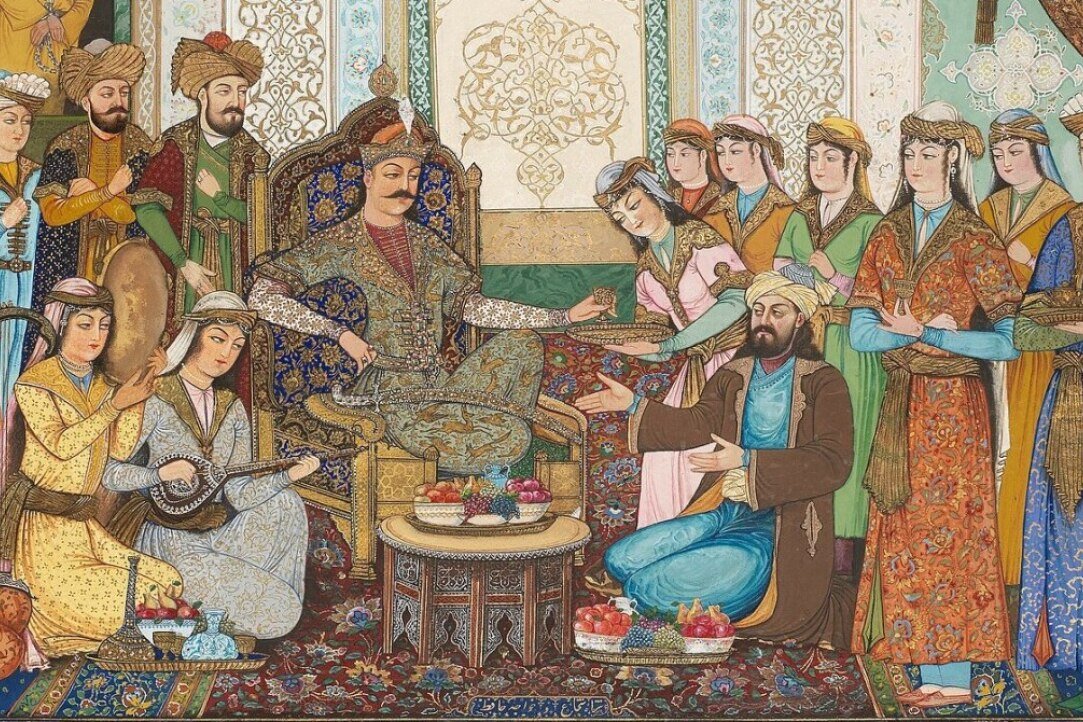 Хафиз при дворе правителя музаффаридов Шах-Шуджи / Wikimedia Commons