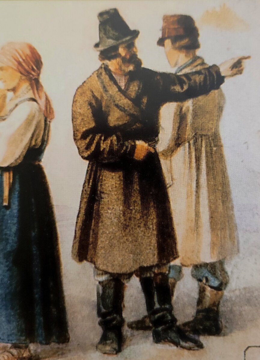 Карл Гун. Фрагмент зарисовки "близ Елабуги" в Вятской и Казанской губернии.