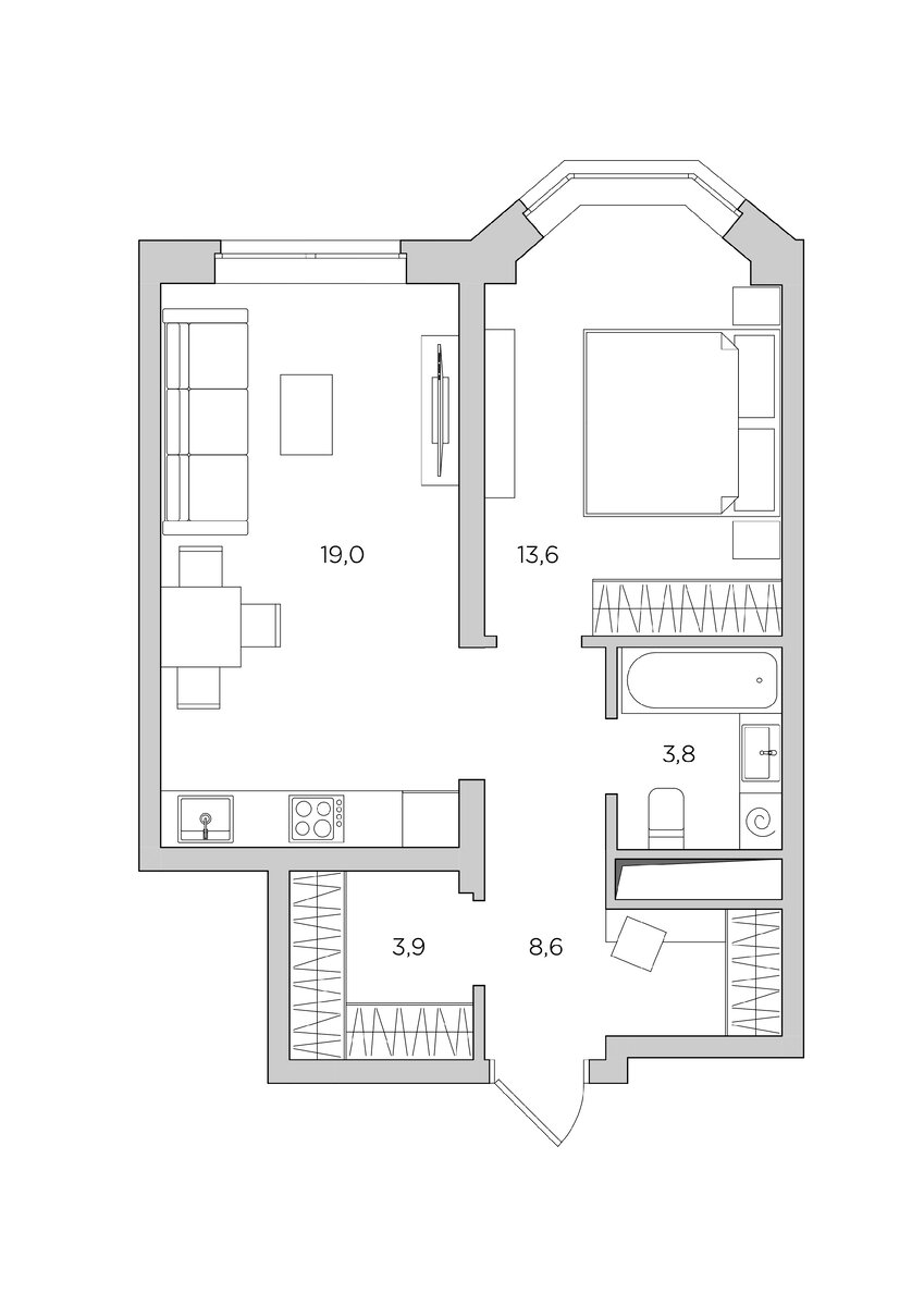 Дизайн хрущевки 2 комнаты