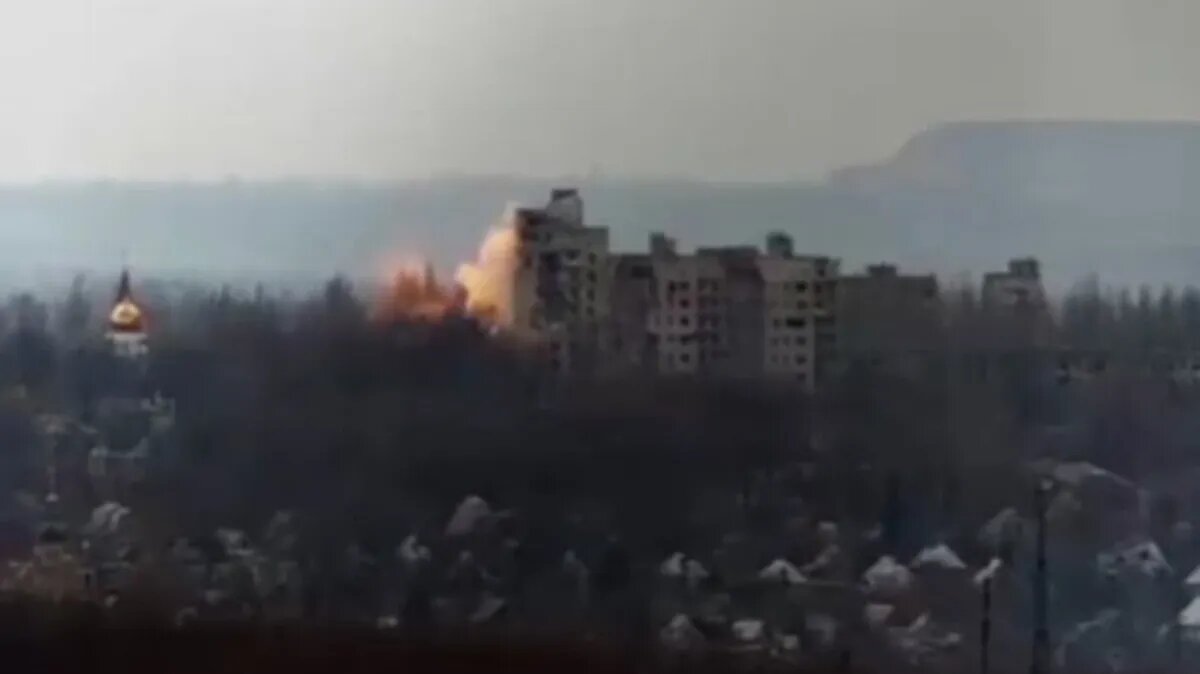 Удар ВС РФ. Фото: Стоп-кадр из видео | Telegram