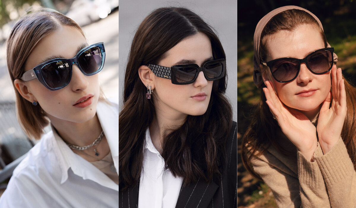 Очки смешанной формы, прямоугольной, округлой. INVU - коллекция 2024. 