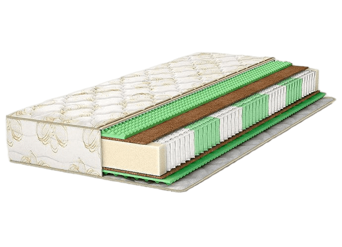 Матрас Аскона Fitness Arena. Отличное соотношение цена-качество-комфорт: модель Арена имеет оптимальный для большинства уровень жесткости и упругости, который создает сочетание умного пружинного блока и кокосовой койры, микромассажный эффект, чехол с водоотталкивающим эффектом и опцией “зима-лето”.