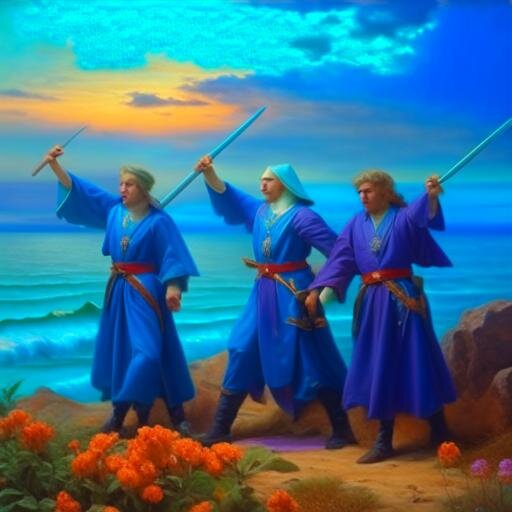 По мнению нейросети это мушкетёры 17 века. Наверное, это всё-таки какие-то доисторические джедаи! 