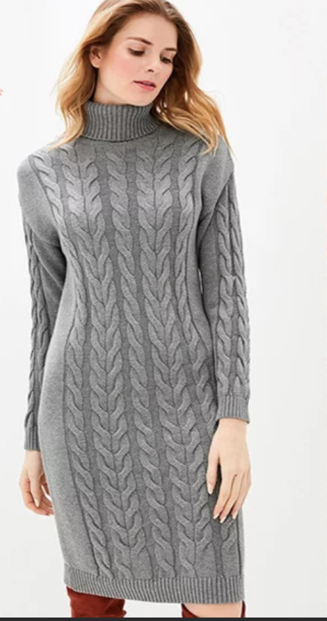 С крупной вязкой даже стройная фигура "расползается"