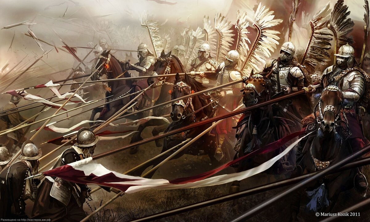 Кавалерия была силой для прорыва позиций противника. Картинка: https://mirinteresen.net/2447-zachem-polskie-gusary-nosili-krylja.html