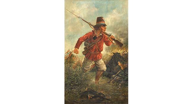 Парагвайский пехотинец. В армии Парагвая обувь полагалась только офицерам