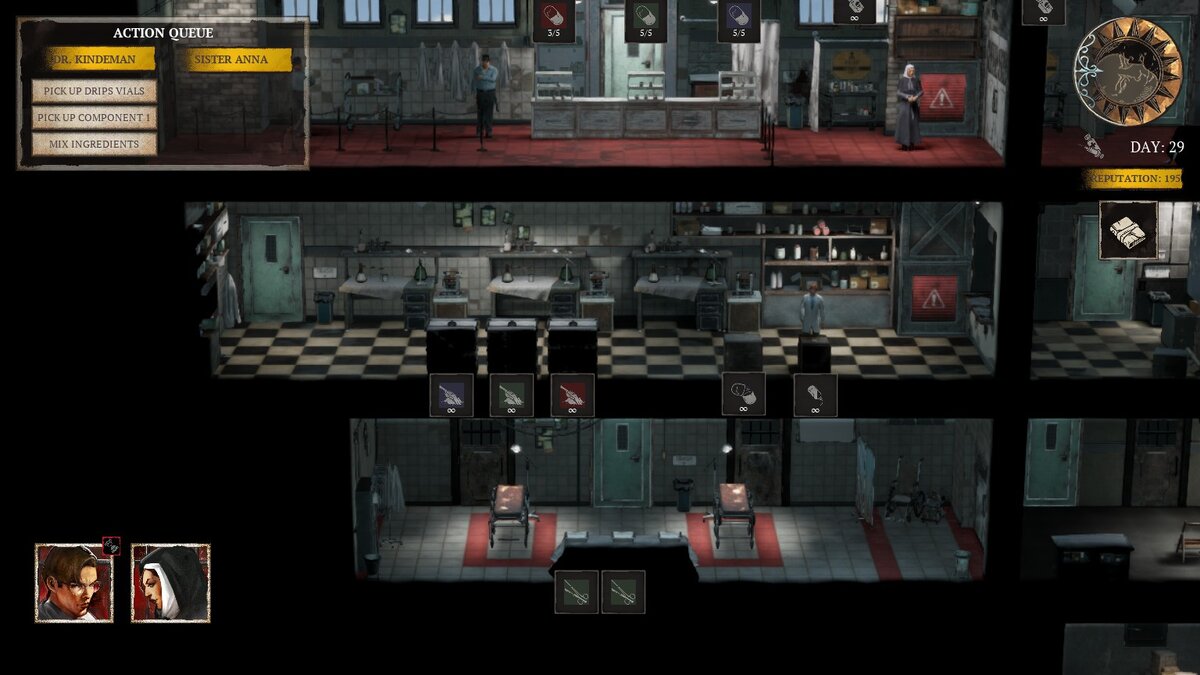 ✅The Kindeman Remedy — это игра-кликер. Вы берете на себя роль доктора Киндемана и сестры Анны, которые представляют собой довольно гнусный дуэт маньяков.-3