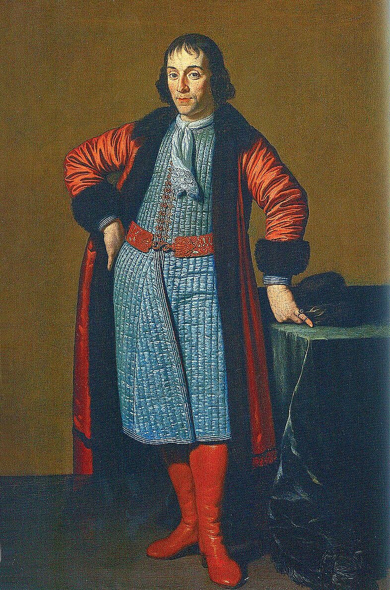 А. Меншиков во время "Великого посольства". Голландская картина неизвестного автора, 1698 г.