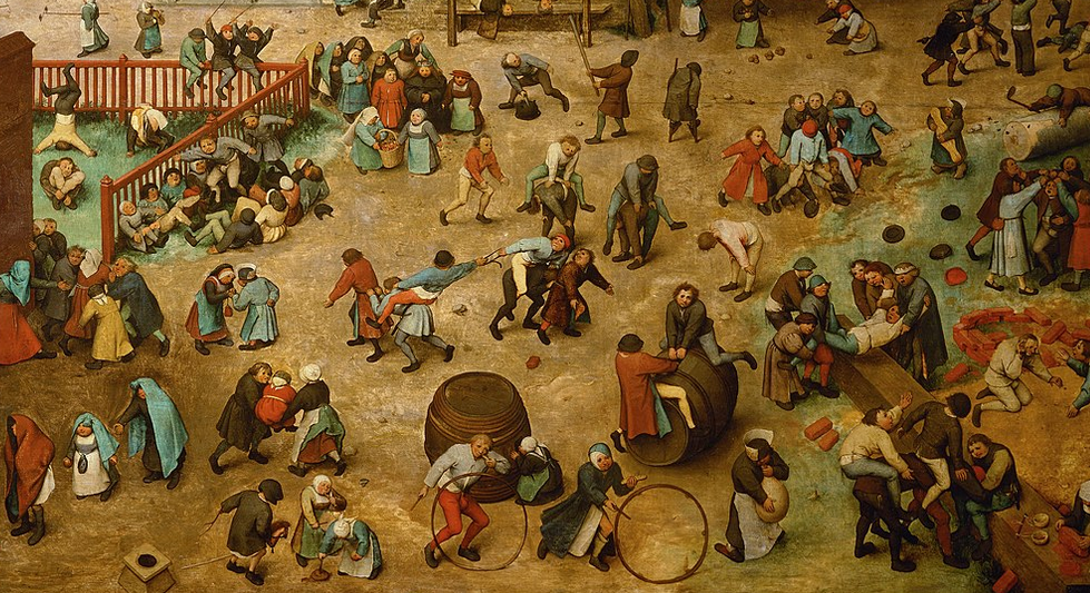 Прозвище питера брейгеля. Питер брейгель детские игры. Pieter Bruegel the Elder. Детские игры брейгеля чехарда.