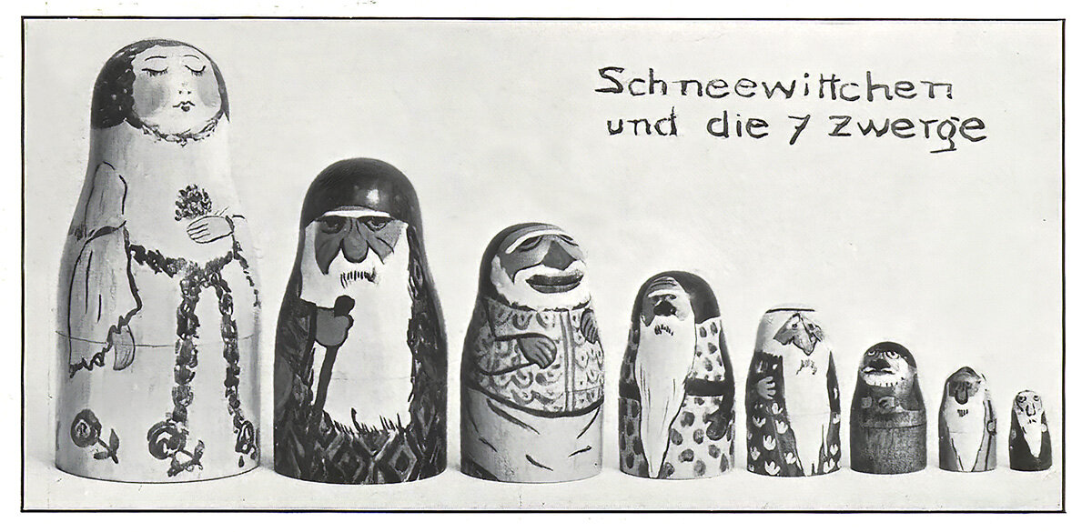 Немецкая матрешка “Белоснежка и семь гномов”, 1902 год 
