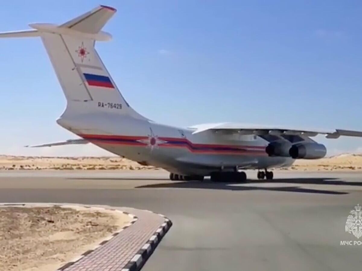    Российский Ил-76 доставил партию гуманитарной помощи для жителей сектора Газа© МЧС России