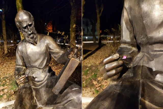    В Палехе вандалы отобрали кисточку у Андрея Рублева