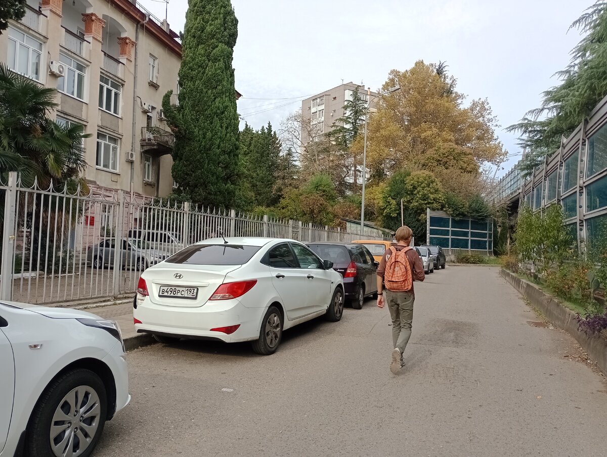 Типичные дороги в Сочи. И здесь ещё довольно много места оставили даже для проезда. Фото автора