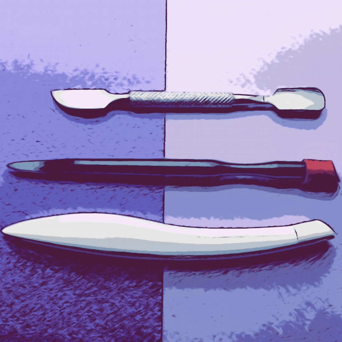 Подготовка к гель-маникюру: пушер, бафик, обезжириватель, праймер.