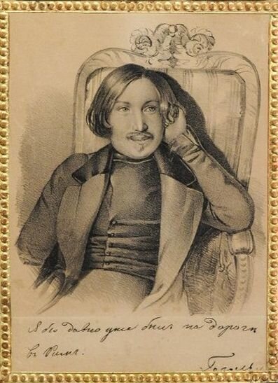 Портрет Н. В. Гоголя в кресле. 1844 г., автор рисунка - К. Мазер, гравер - С. Поль