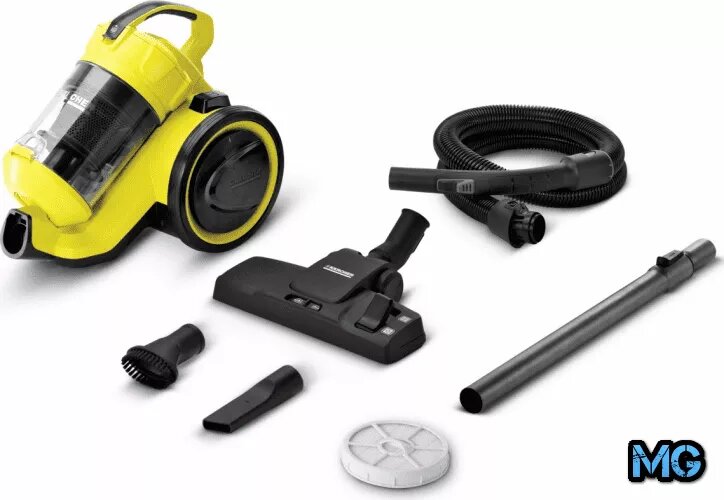 На 6 место в топ лучших пылесосов для уборки в доме и квартире попадает KARCHER VC 3, который легко справляется с удалением шерсти домашних животных с ковровых покрытий. Уборка будет эффективной и в труднодоступных местах, чему способствует наличие щелевой насадки в комплекте. Корпус обладает скромными размерами 26.90x33.40x38.80 см и поддерживает возможность вертикальной парковки, что упрощает хранение.