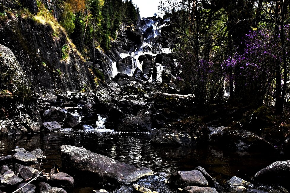 Водопад в период маловодья