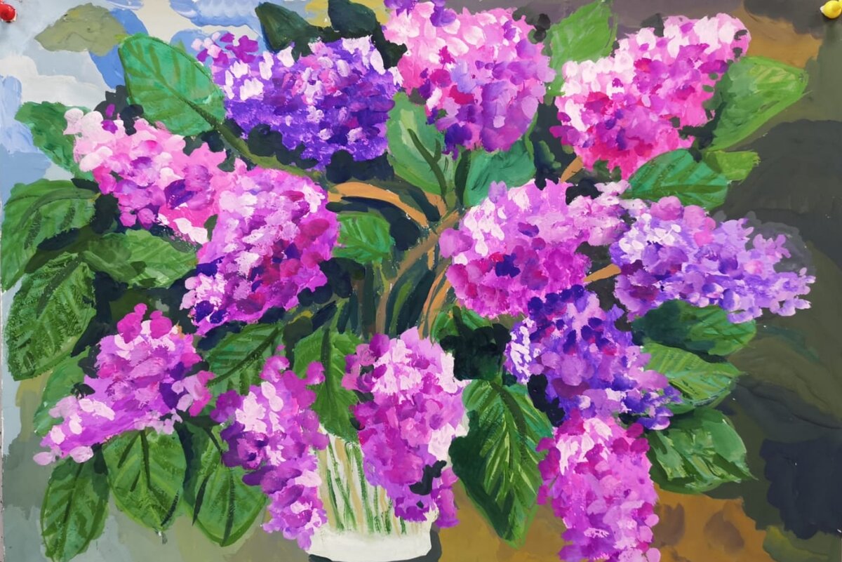 Фотография автора, рисунок сына.