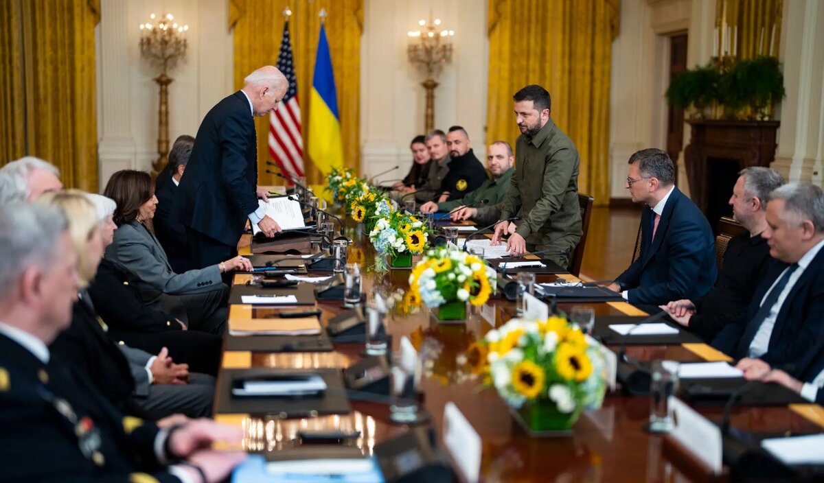 Встреча президента Байдена и президента Украины Владимира Зеленского в сентябре в Вашингтоне.