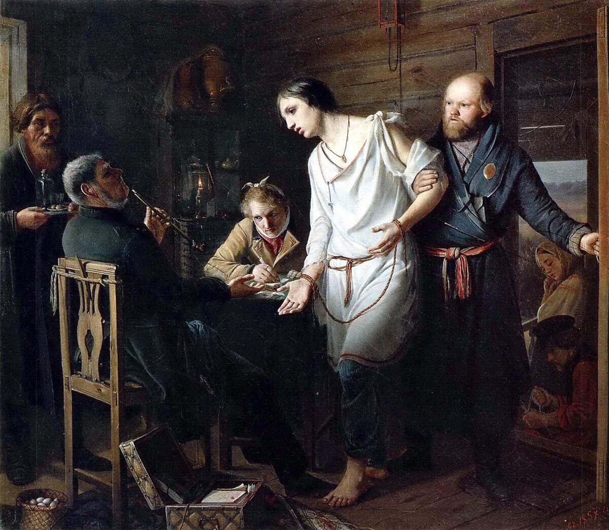 Приезд станового на следствие