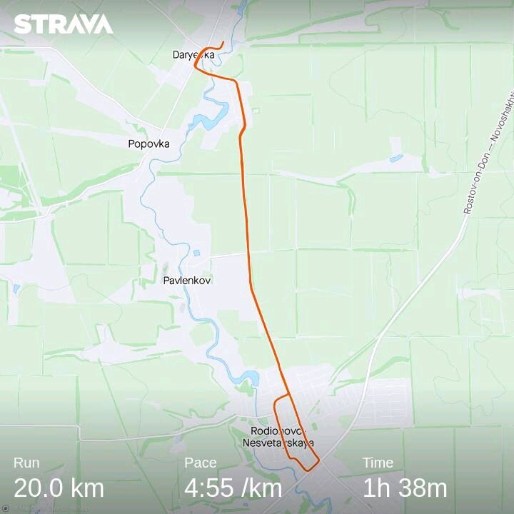 Схема маршрута из Strava. 