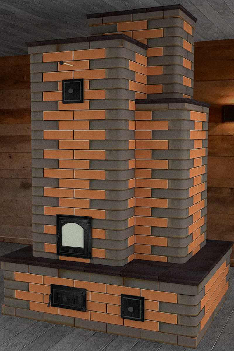 печь из кирпича для дома