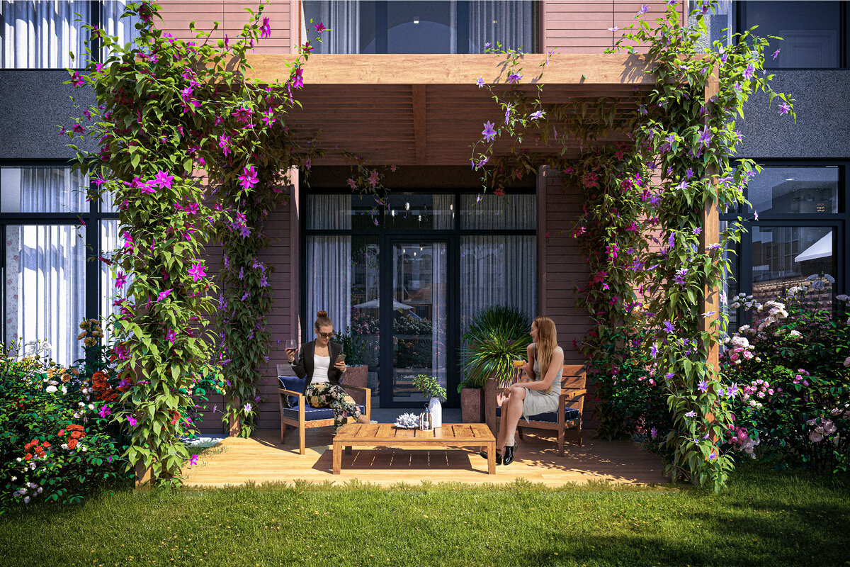 Первые этажи с террасами, ЖК Долина Роз