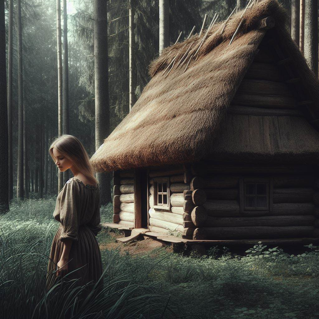 В этой скромной хижине уже много лет жила молодая девушка по имени Алёна.
