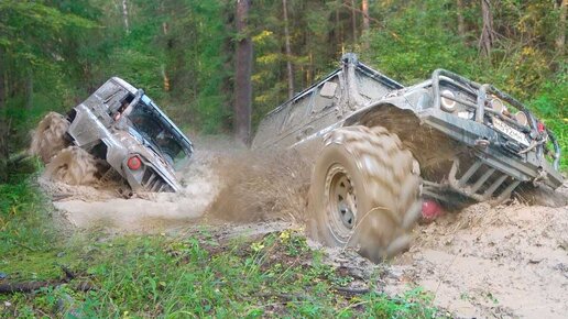 Скачать видео: ЧТО МОГУТ УАЗЫ МОНСТРЫ? Поехали с Jeep и Land Rover на лютое бездорожье