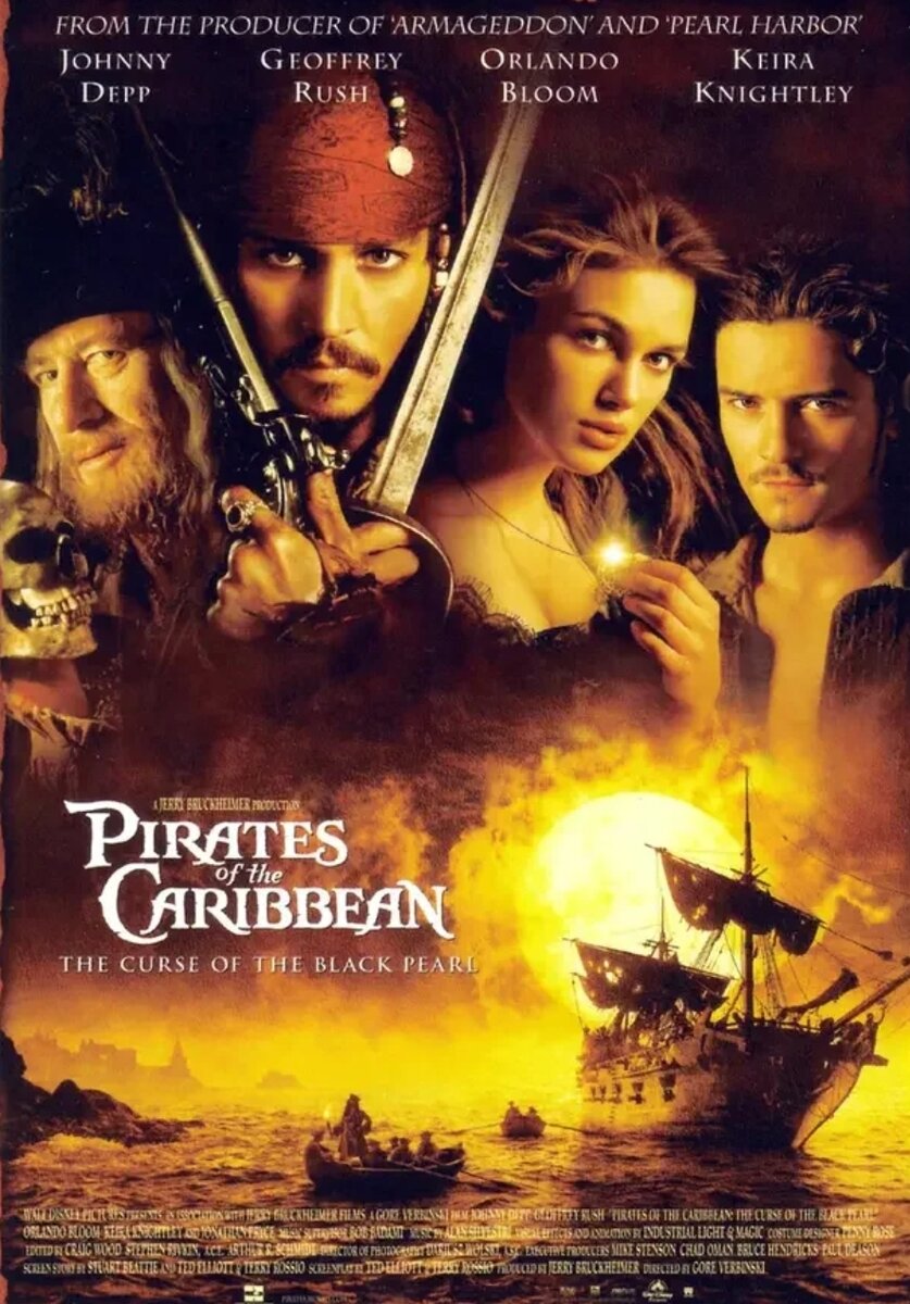 Жизнь харизматичного авантюриста, капитана Джека Воробья, полная увлекательных приключений, резко меняется, когда его заклятый враг — капитан Барбосса — похищает корабль Джека, Черную Жемчужину, а затем нападает на Порт Ройал и крадет прекрасную дочь губернатора, Элизабет СвоннСможет ли капитан Джек Воробей вернуть Черную Жемчужину и спасти Элизабет?