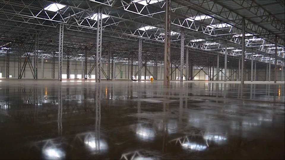 Фото с нашего объекта в Беларуси – бетонный пол для логистического центра «Прилесье»