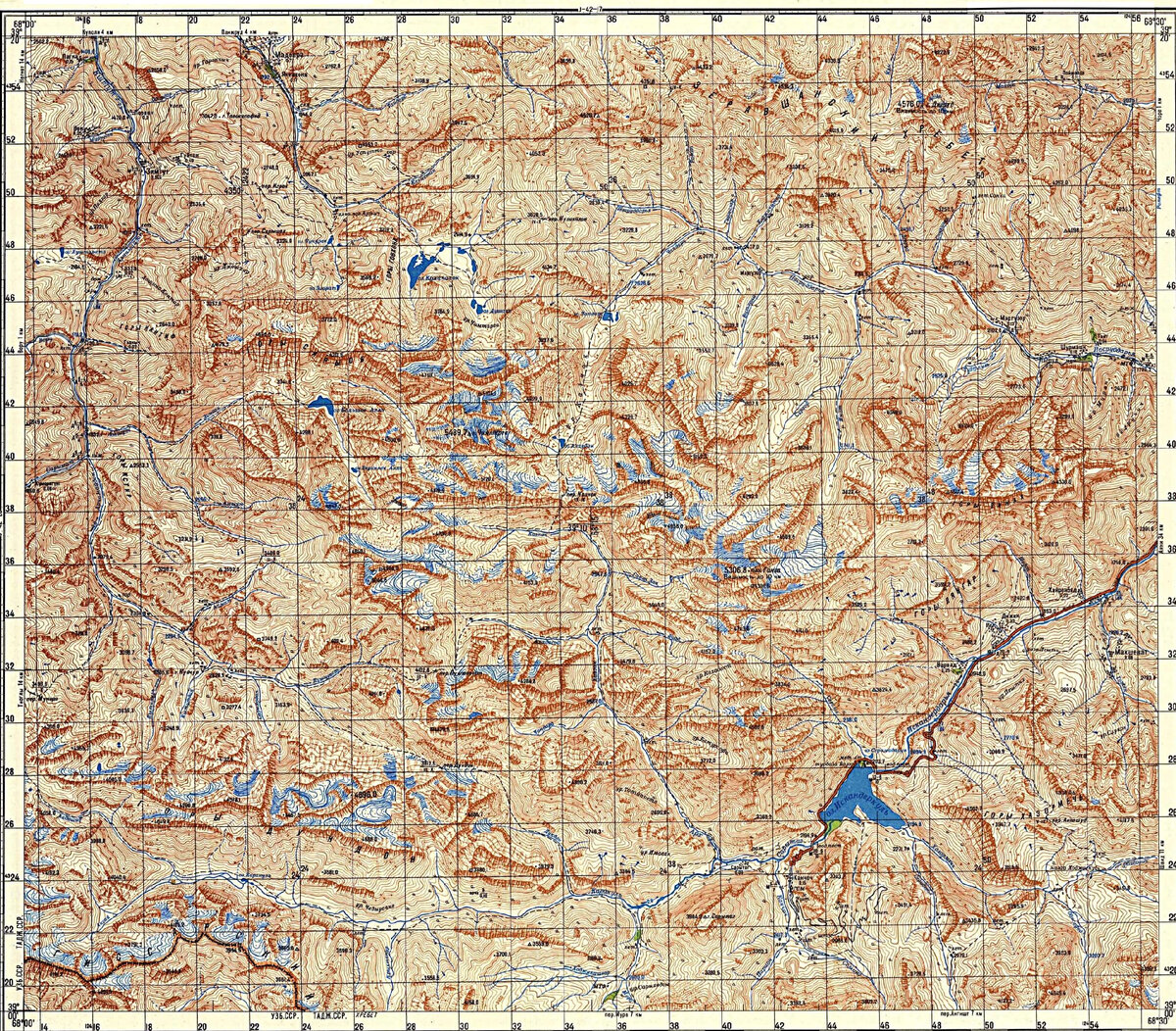 Карта фанских гор