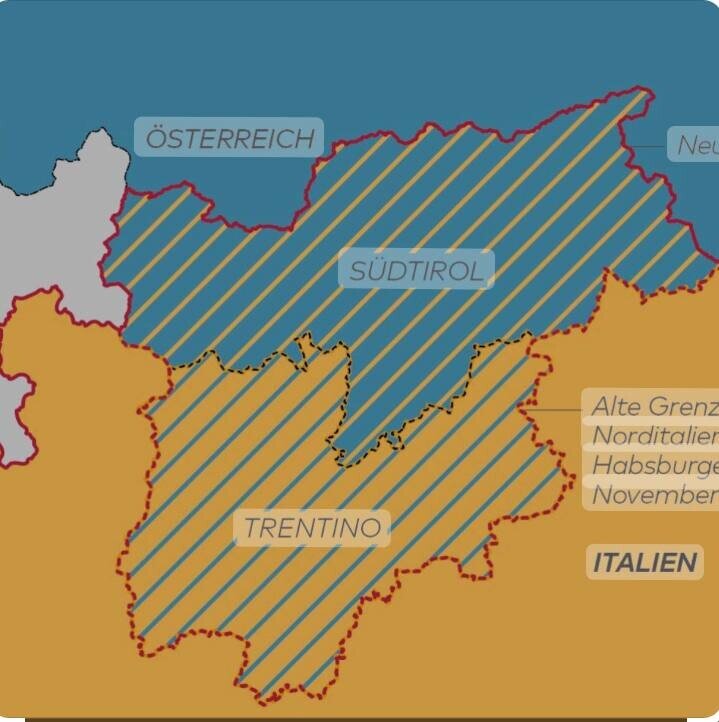 Австрийский и итальянский Тироли на карте. Источник изображения: https://www.welt.de/