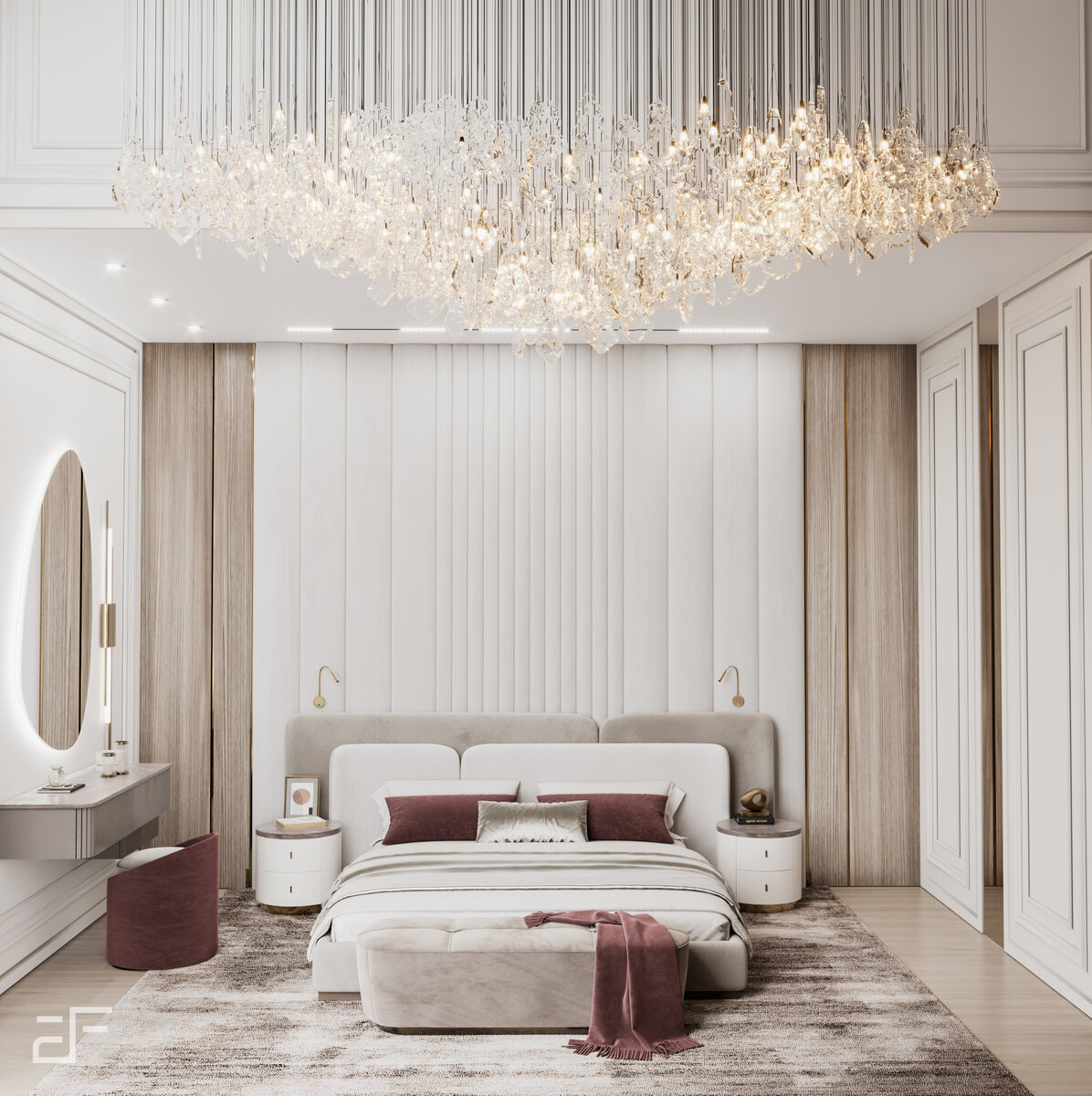 Дизайн интерьера женской спальни в современном стиле