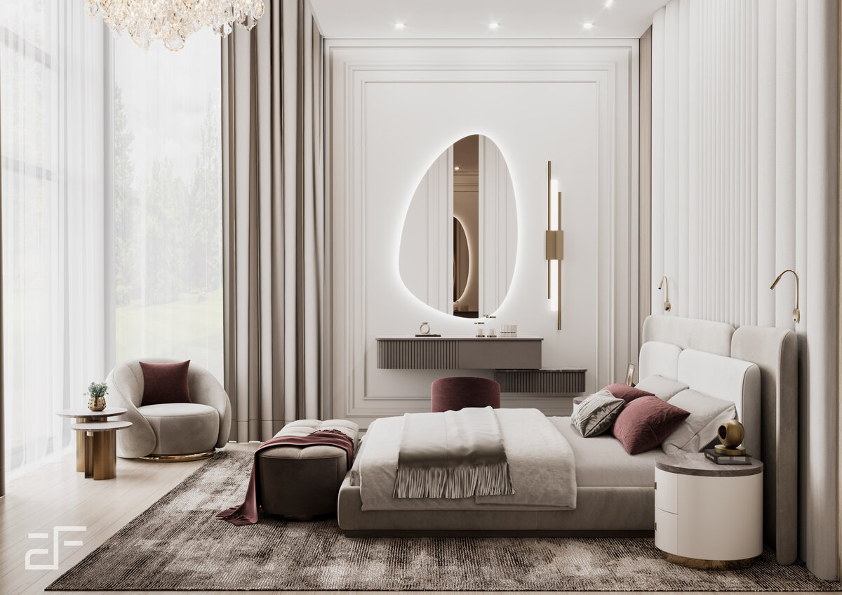 Интерьер спальни  в современном стиле