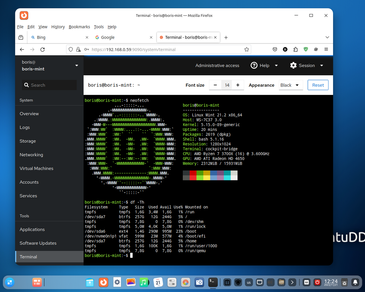 Cockpit Web Console has been enabled