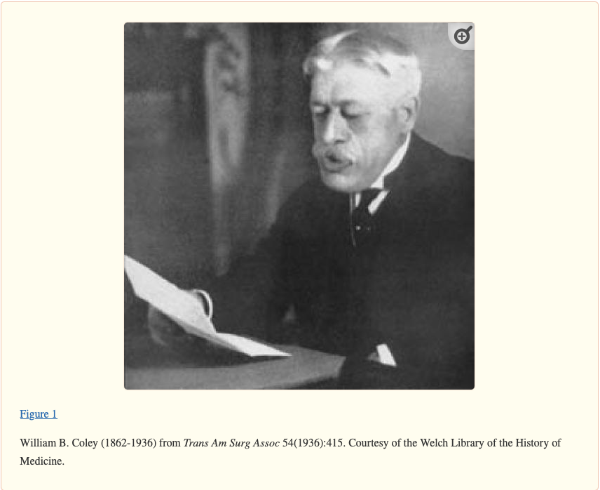 https://www.ncbi.nlm.nih.gov/pmc/articles/PMC1888599/ 
Вильям Кололи (1862-1936). 