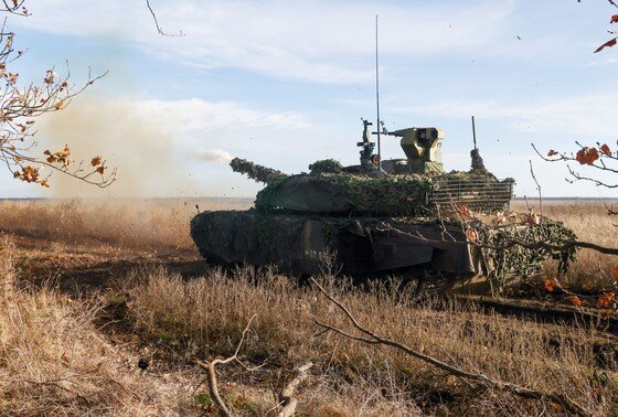    Танк Т-90М «Прорыв» во время боевой работы