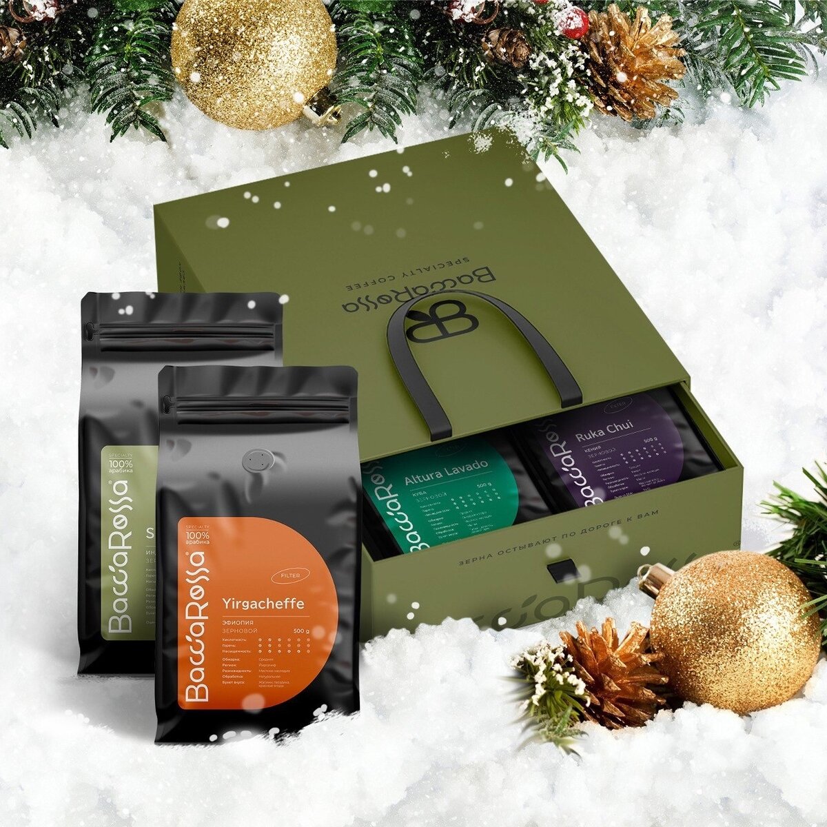 Подарочные наборы кофе от Bacca Rossa - превосходный и оригинальный подарок для кофемана