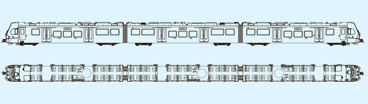  Схема электропоезда X15p. Источник: Stadler