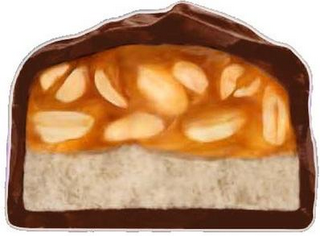 Товарный знак для изображения среза батончика SNICKERS
