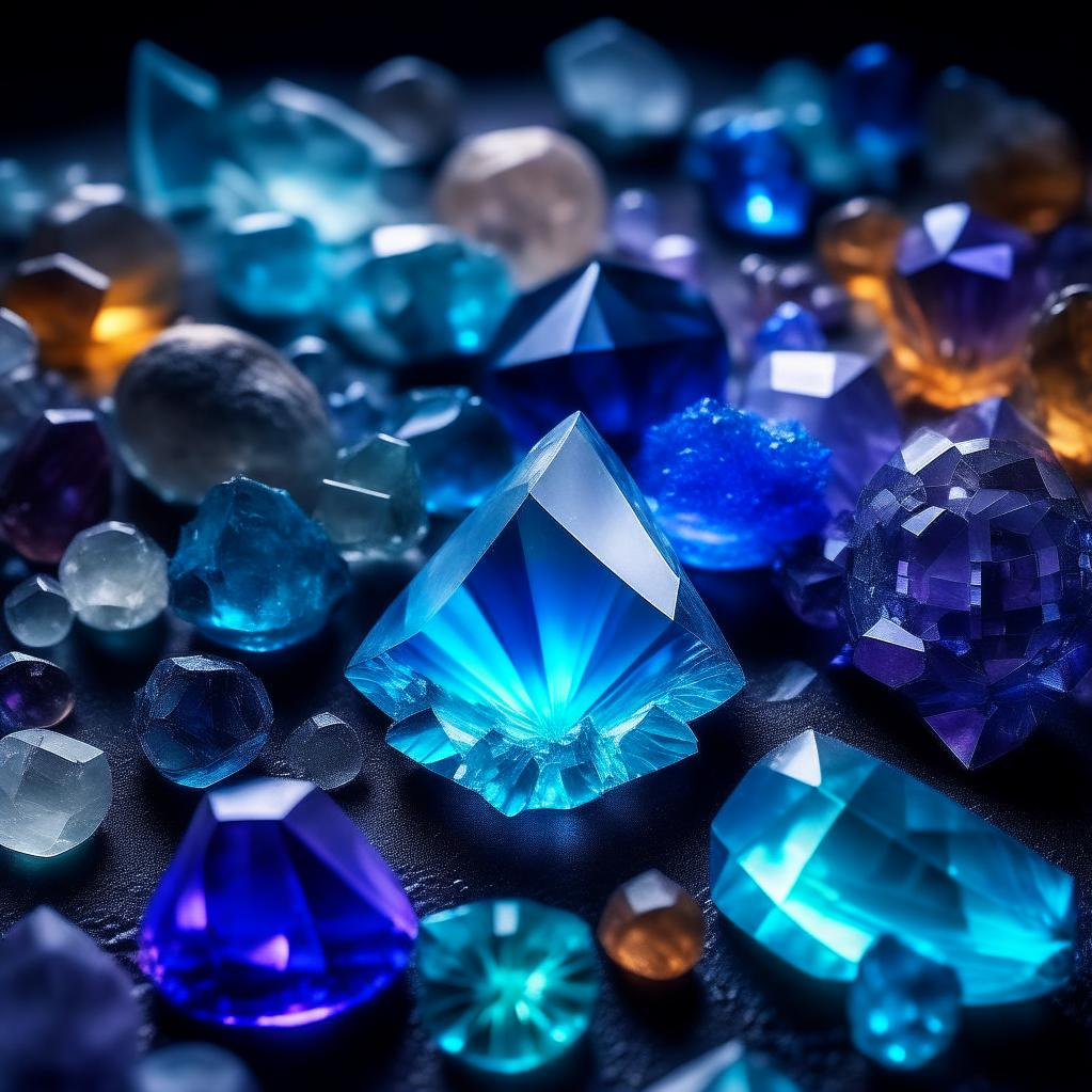 Кристаллы. Иллюстрация сгенерирована нейросетью