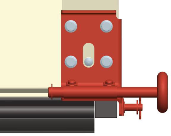 Установка нижнего роликового кронштейна без упоровУстановка нижнего роликового кронштейна с упором