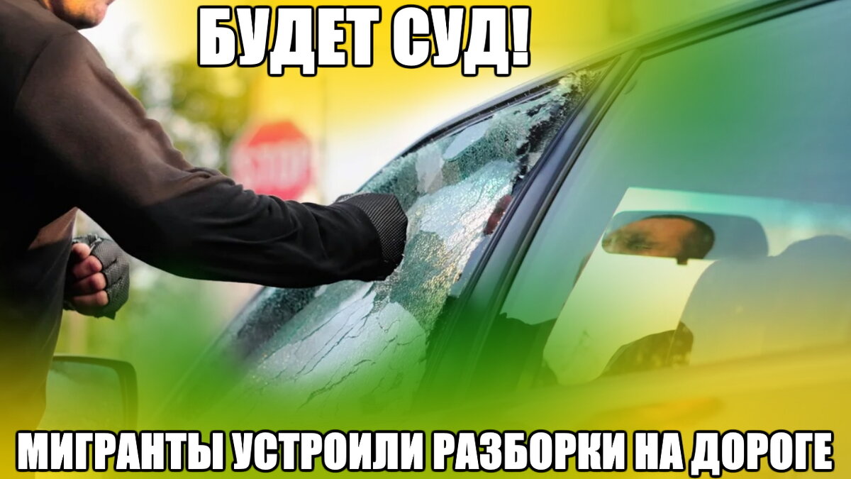 Мигранты напали на соседний автомобиль.