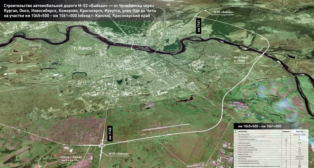 Канск объездная дорога карта
