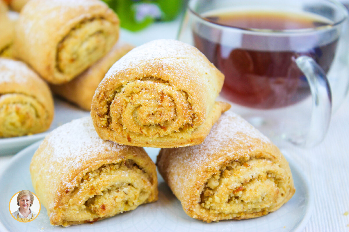 Творожные рулетики с орехами