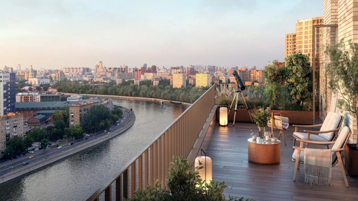 Квартира с террасой и видом на Москву-реку