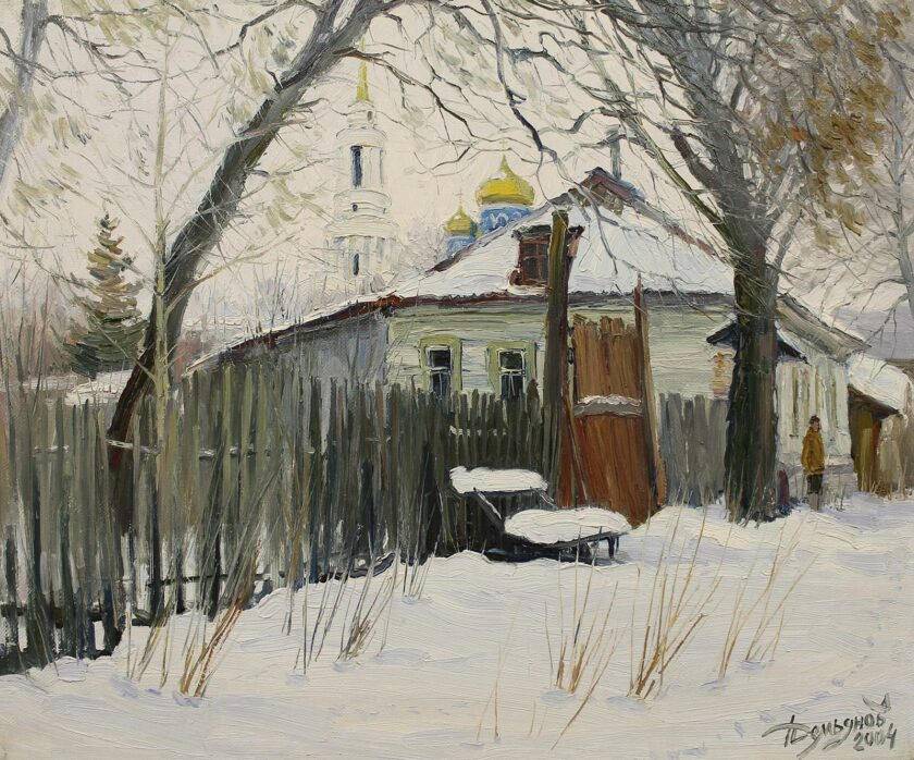 "Городок старинный", холст, масло, 50 х 60 см, 2004 г.