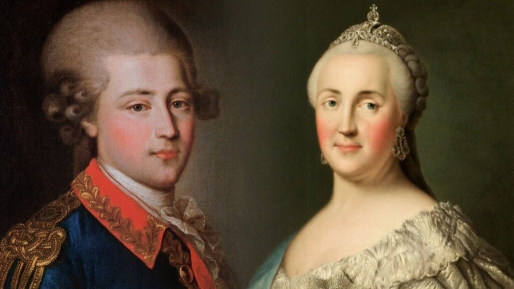 Екатерина II и Александр Ланской