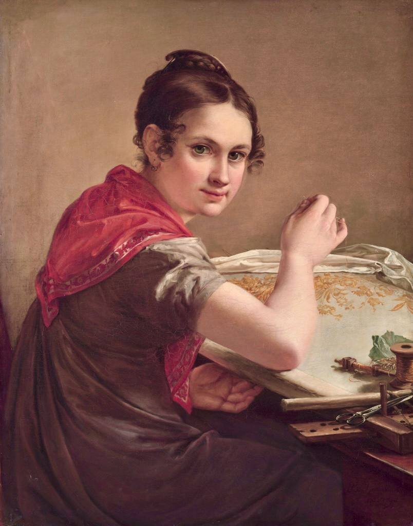 Золотошвейка, Василий Тропинин, 1826 год